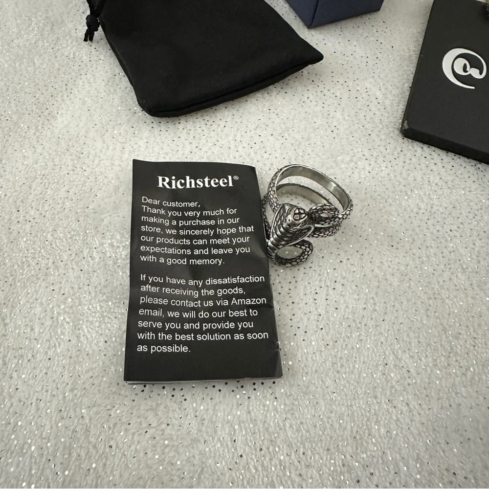 RICHSTEEL Cobra Snake Ring Size 11